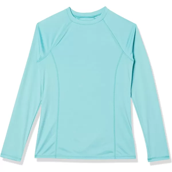 Amazon Essentials Womens Rash Guard Long SleeveAqua Blue