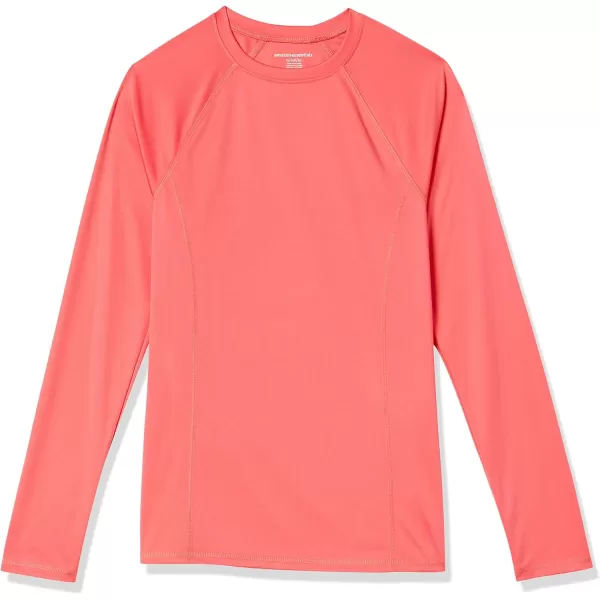 Amazon Essentials Womens Rash Guard Long SleeveCoral Pink