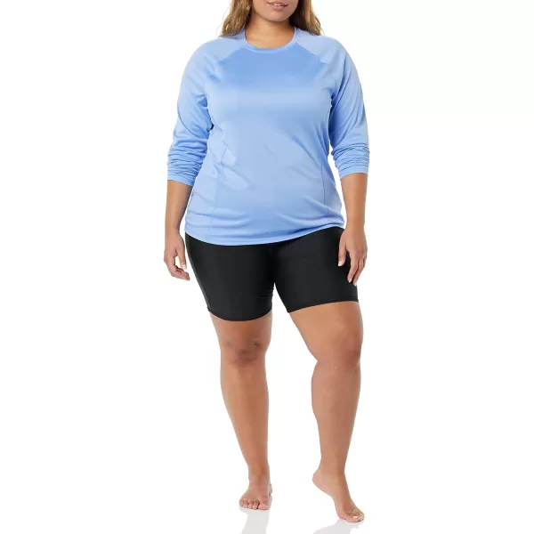 Amazon Essentials Womens Rash Guard Long SleeveLight Blue