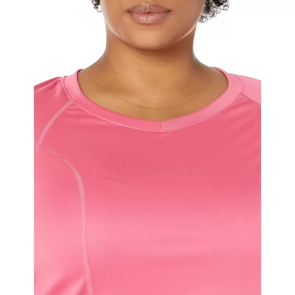 Amazon Essentials Womens Rash Guard Short SleeveHot Pink