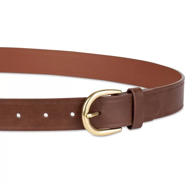 Amazon Essentials Womens Raw Edge Jeans BeltChestnut Brown