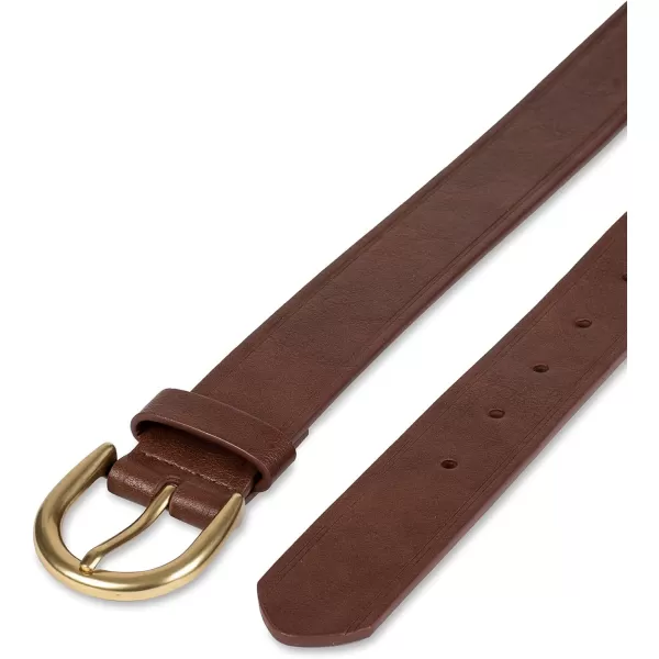 Amazon Essentials Womens Raw Edge Jeans BeltChestnut Brown