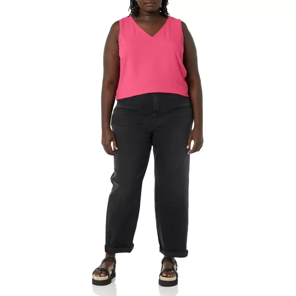 Amazon Essentials Womens RegularFit Sleeveless Layering Tank Top Available in Plus SizeHot Pink