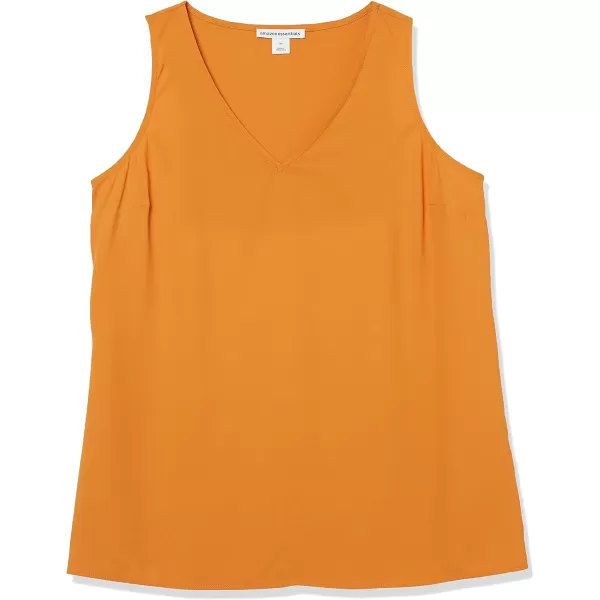 Amazon Essentials Womens RegularFit Sleeveless Layering Tank Top Available in Plus SizeMustard Yellow