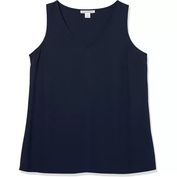 Amazon Essentials Womens RegularFit Sleeveless Layering Tank Top Available in Plus SizeNavy