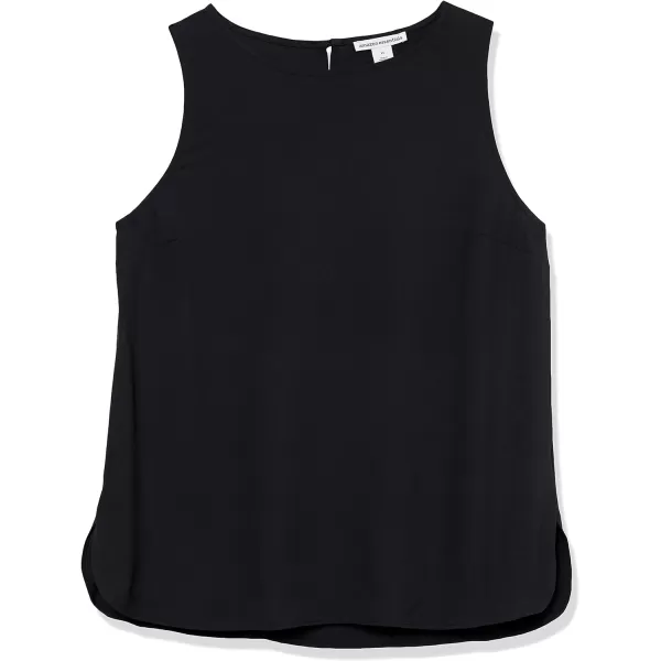 Amazon Essentials Womens RegularFit Sleeveless Layering Tank Top Crew NeckBlack