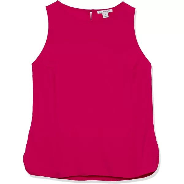 Amazon Essentials Womens RegularFit Sleeveless Layering Tank Top Crew NeckHot Pink