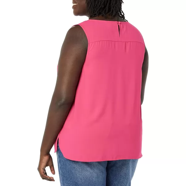 Amazon Essentials Womens RegularFit Sleeveless Layering Tank Top Crew NeckHot Pink