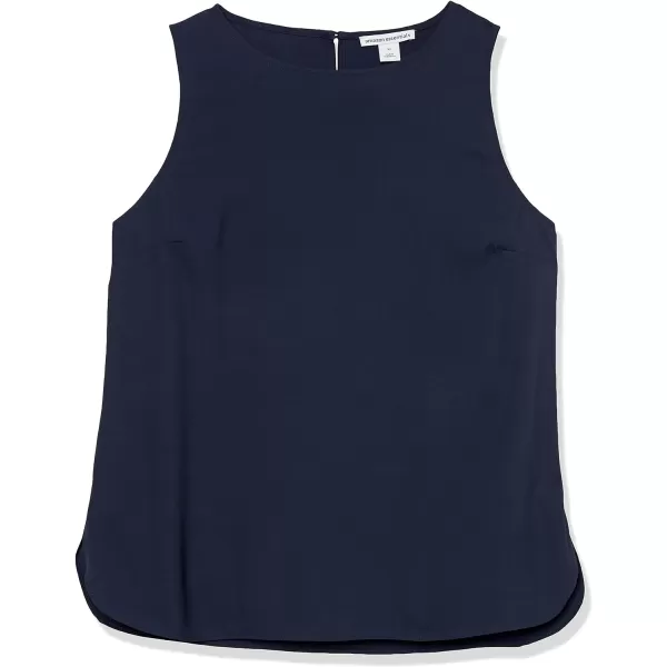 Amazon Essentials Womens RegularFit Sleeveless Layering Tank Top Crew NeckNavy