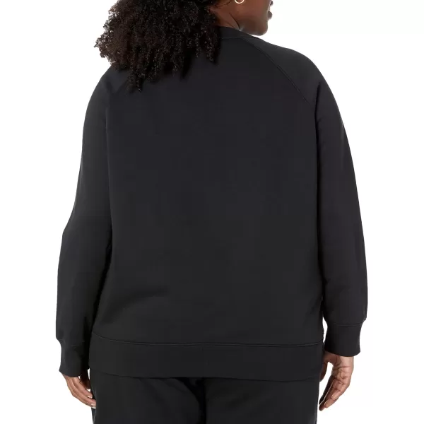 Amazon Essentials Womens RelaxedFit Crew Neck Long Sleeve Sweatshirt Available in Plus SizeBlack