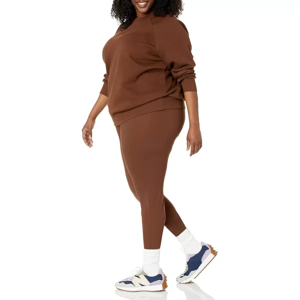 Amazon Essentials Womens RelaxedFit Crew Neck Long Sleeve Sweatshirt Available in Plus SizeDeep Brown