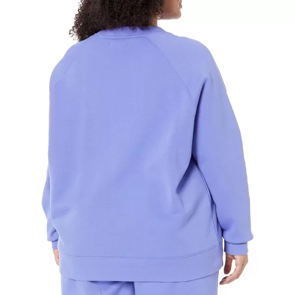 Amazon Essentials Womens RelaxedFit Crew Neck Long Sleeve Sweatshirt Available in Plus SizePurple Blue