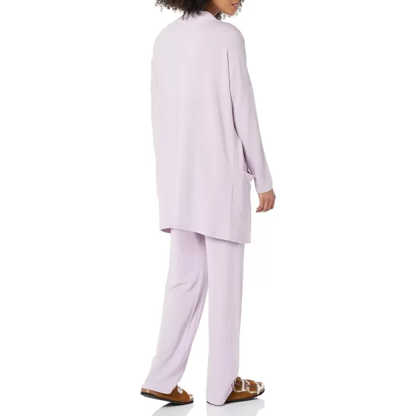 Amazon Essentials Womens RelaxedFit Lightweight Lounge Terry OpenFront CardiganLavender