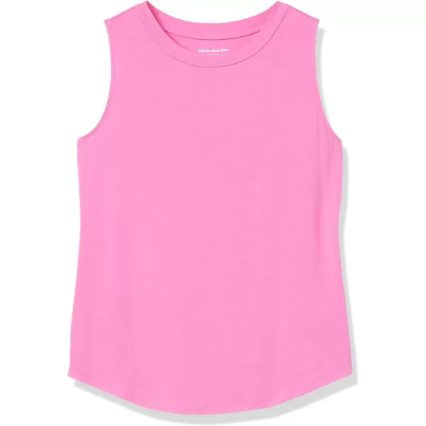 Amazon Essentials Womens RelaxedFit Sleeveless Muscle Tank TopBright Pink