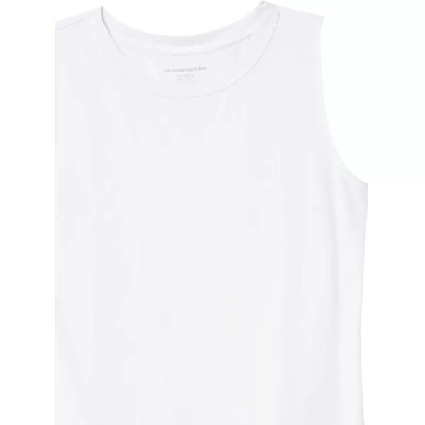 Amazon Essentials Womens RelaxedFit Sleeveless Muscle Tank TopBright White