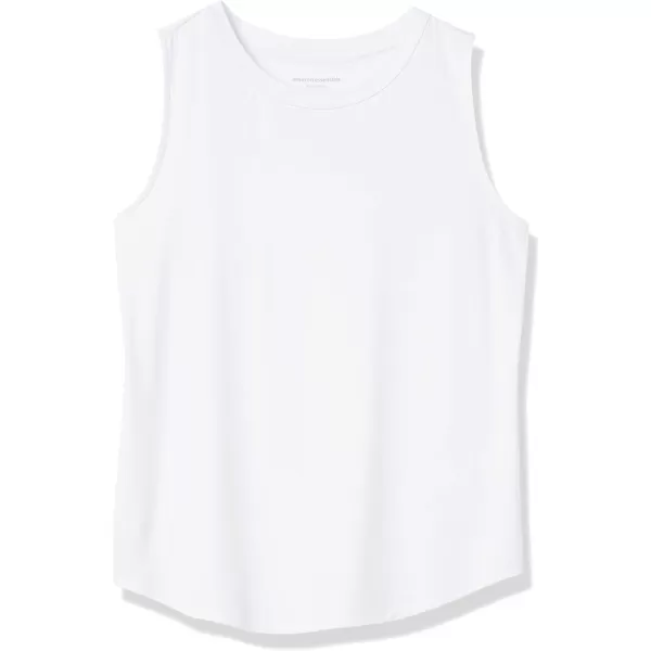 Amazon Essentials Womens RelaxedFit Sleeveless Muscle Tank TopBright White