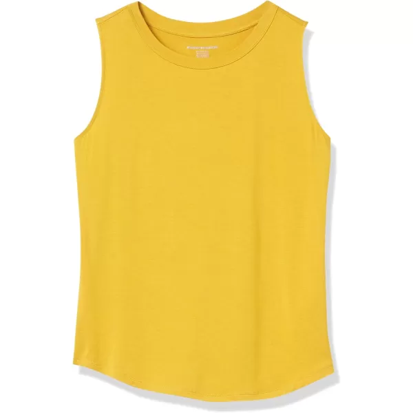 Amazon Essentials Womens RelaxedFit Sleeveless Muscle Tank TopDark Yellow