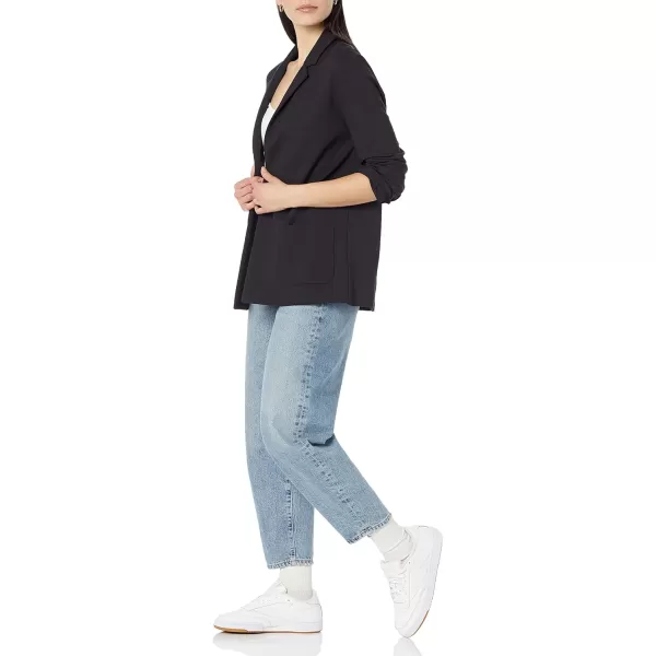 Amazon Essentials Womens RelaxedFit Soft Ponte BlazerBlack