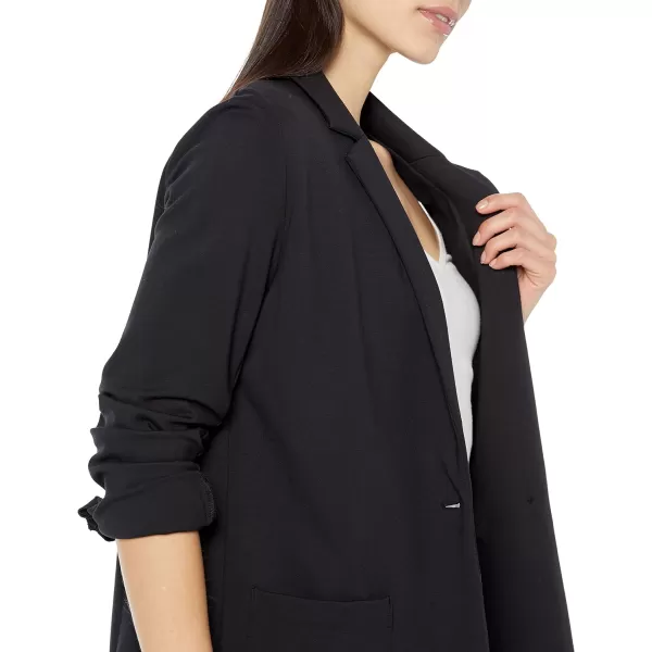 Amazon Essentials Womens RelaxedFit Soft Ponte BlazerBlack