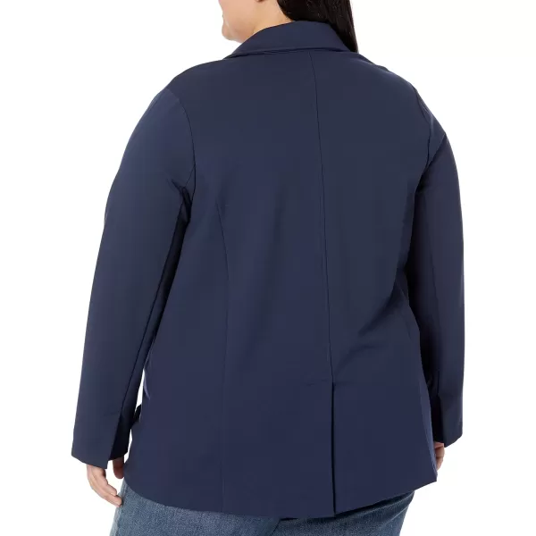 Amazon Essentials Womens RelaxedFit Soft Ponte BlazerNavy