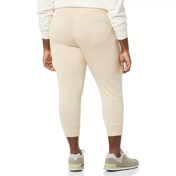 Amazon Essentials Womens RelaxedFit Studio Terry Capri Jogger PantBeige Warm