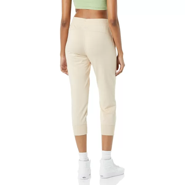 Amazon Essentials Womens RelaxedFit Studio Terry Capri Jogger PantBeige Warm