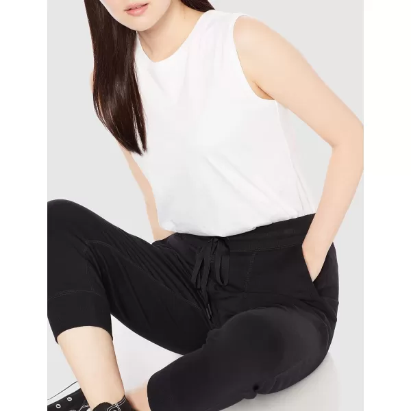 Amazon Essentials Womens RelaxedFit Studio Terry Capri Jogger PantBlack