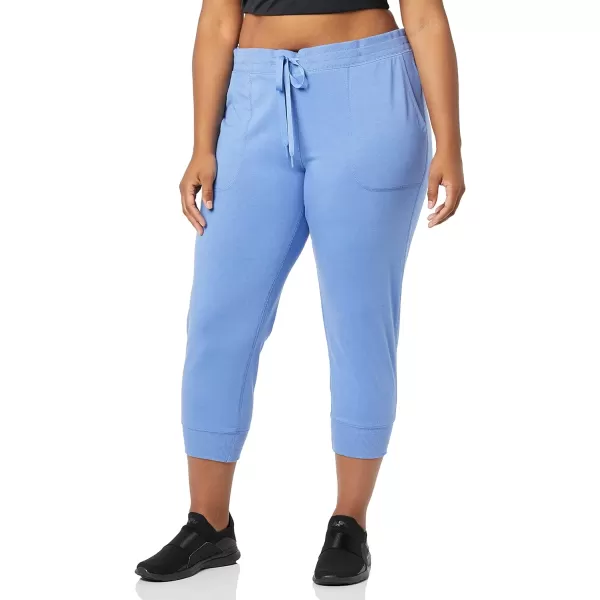 Amazon Essentials Womens RelaxedFit Studio Terry Capri Jogger PantBlue