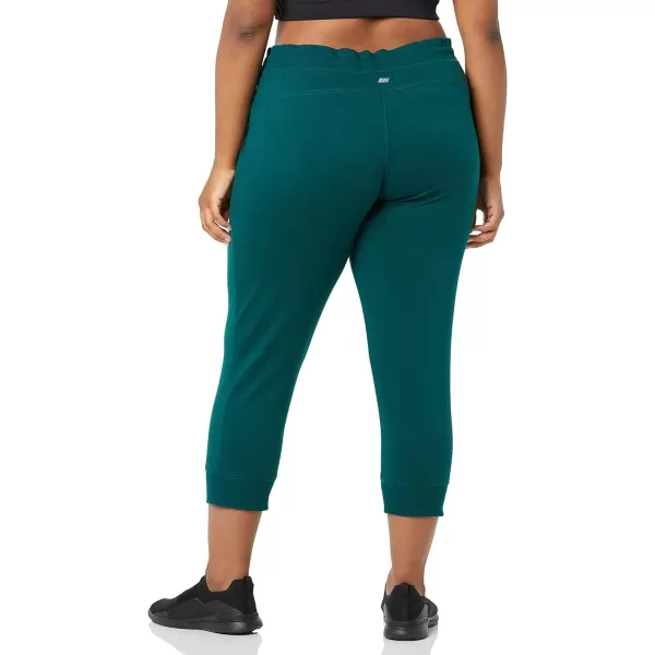 Amazon Essentials Womens RelaxedFit Studio Terry Capri Jogger PantDark Green