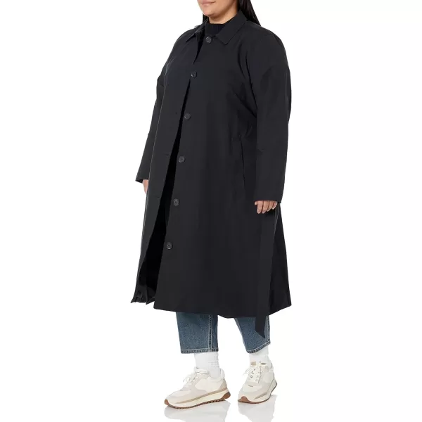 Amazon Essentials Womens RelaxedFit Water Repellant Trench Coat Available in Plus Size Previously Amazon AwareBlack