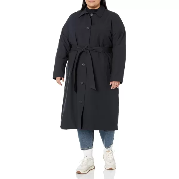 Amazon Essentials Womens RelaxedFit Water Repellant Trench Coat Available in Plus Size Previously Amazon AwareBlack