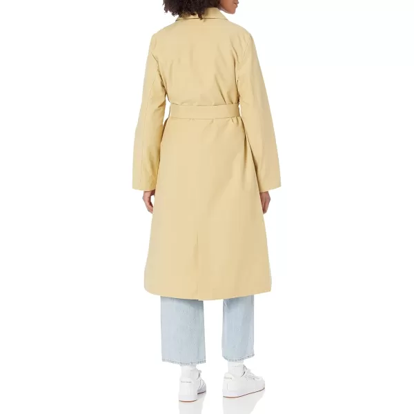 Amazon Essentials Womens RelaxedFit Water Repellant Trench Coat Available in Plus Size Previously Amazon AwareLight Mustard Yellow