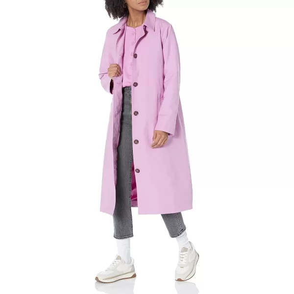 Amazon Essentials Womens RelaxedFit Water Repellant Trench Coat Available in Plus Size Previously Amazon AwareLilac