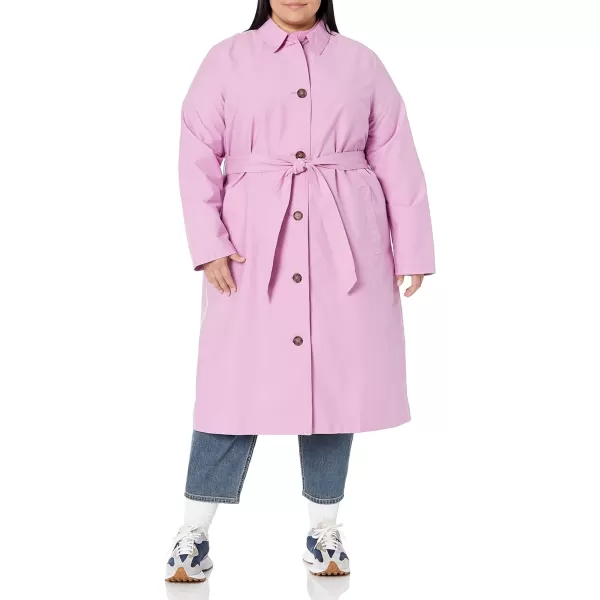 Amazon Essentials Womens RelaxedFit Water Repellant Trench Coat Available in Plus Size Previously Amazon AwareLilac
