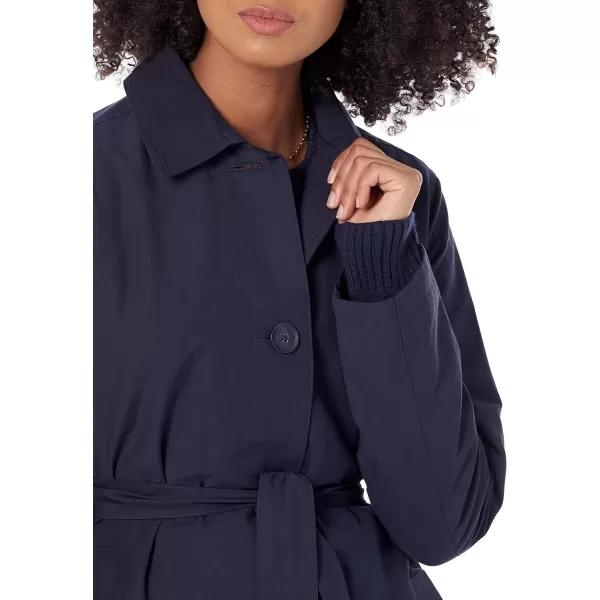 Amazon Essentials Womens RelaxedFit Water Repellant Trench Coat Available in Plus Size Previously Amazon AwareNavy