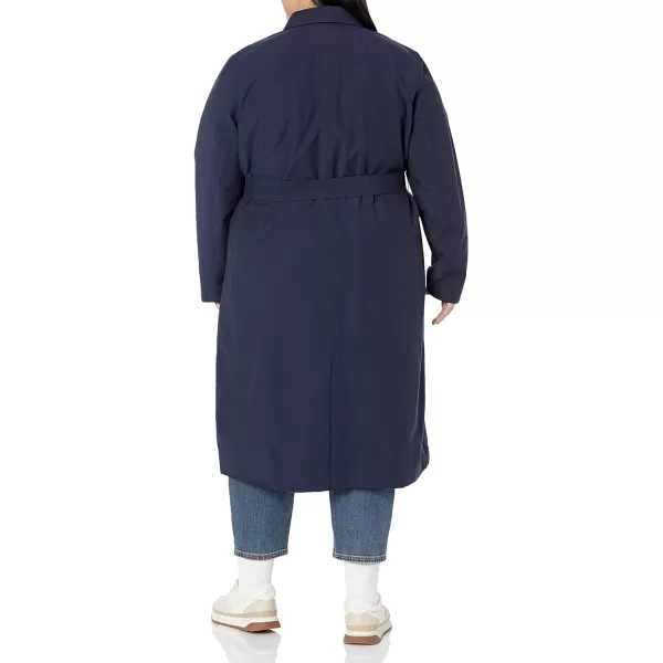 Amazon Essentials Womens RelaxedFit Water Repellant Trench Coat Available in Plus Size Previously Amazon AwareNavy