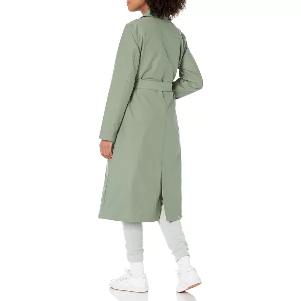 Amazon Essentials Womens RelaxedFit Water Repellant Trench Coat Available in Plus Size Previously Amazon AwareSage Green