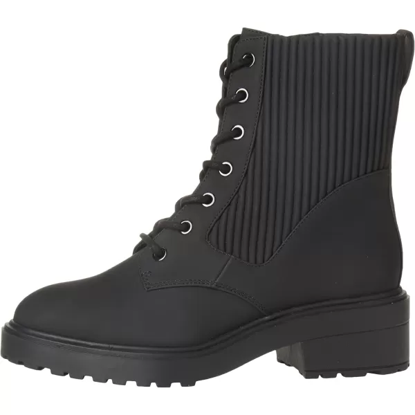 Amazon Essentials Womens Rubberized Combat Boot with Chunky OutsoleBlack