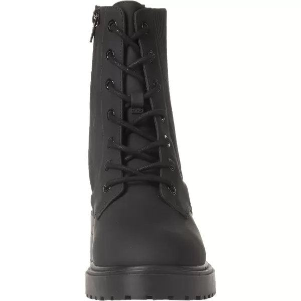 Amazon Essentials Womens Rubberized Combat Boot with Chunky OutsoleBlack