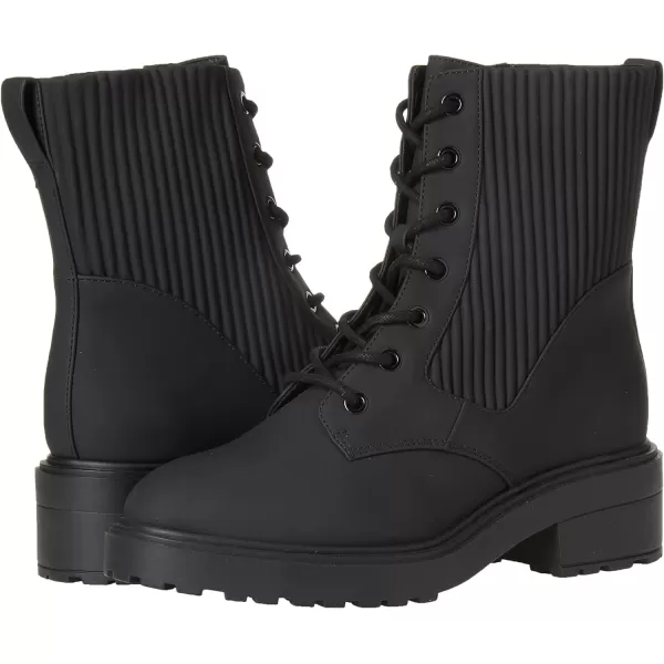 Amazon Essentials Womens Rubberized Combat Boot with Chunky OutsoleBlack