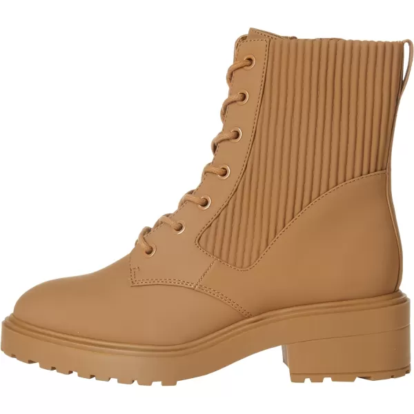 Amazon Essentials Womens Rubberized Combat Boot with Chunky OutsoleDark Tan