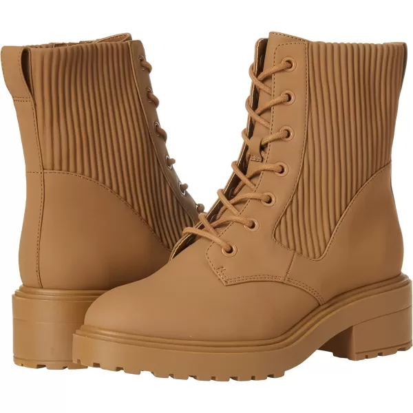 Amazon Essentials Womens Rubberized Combat Boot with Chunky OutsoleDark Tan