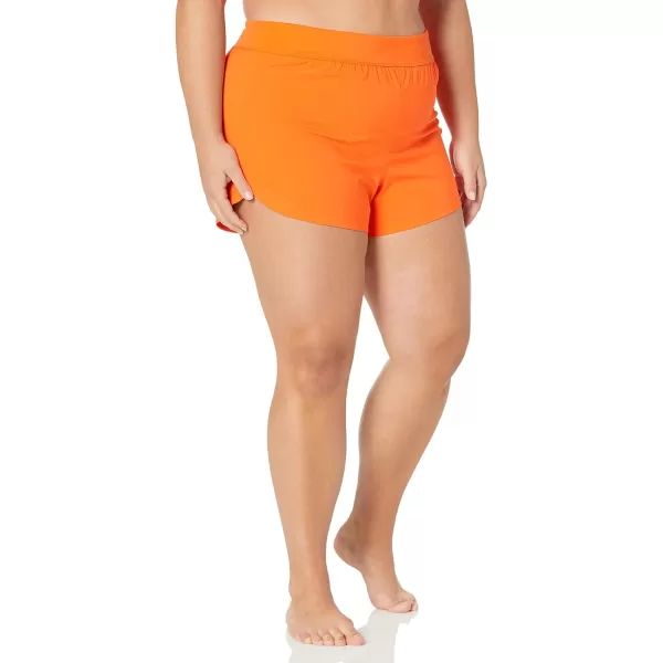 Amazon Essentials Womens Scoop Neck Swim Crop TopOrange