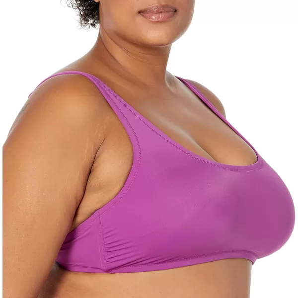 Amazon Essentials Womens Scoop Neck Swim Crop TopViolet