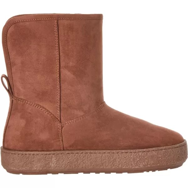 Amazon Essentials Womens Shearling BootChestnut Brown Microsuede