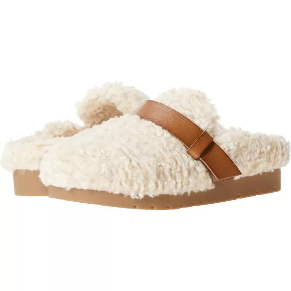 Amazon Essentials Womens Shearling MuleIvory Tan Shearling