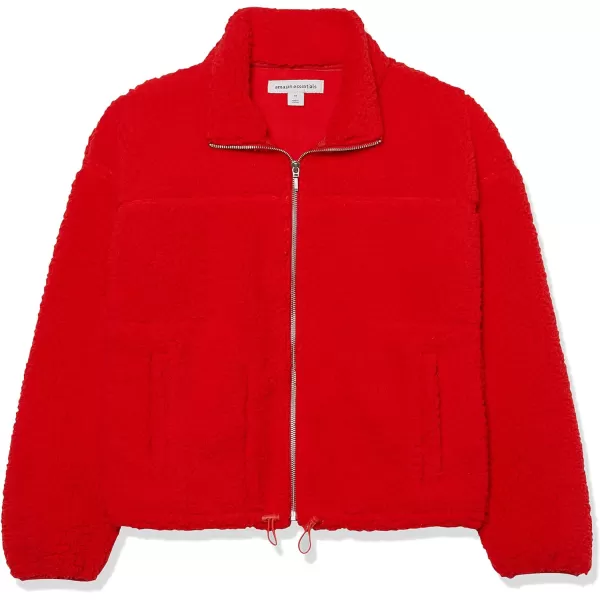 Amazon Essentials Womens Sherpa JacketPoppy Red