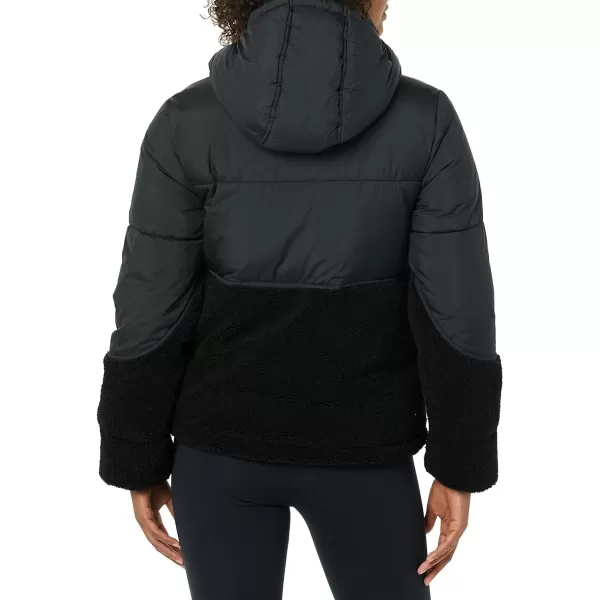 Amazon Essentials Womens Sherpa Puffer JacketBlack