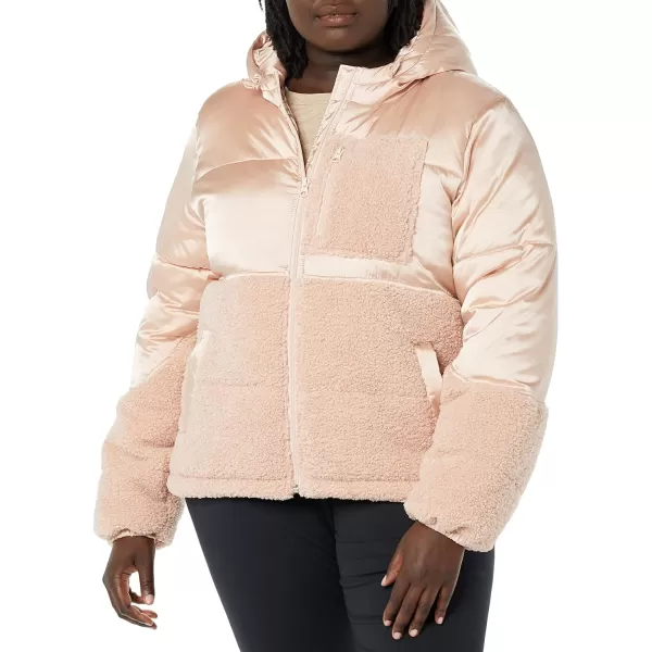 Amazon Essentials Womens Sherpa Puffer JacketBlush