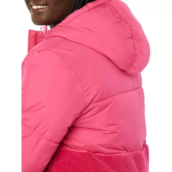 Amazon Essentials Womens Sherpa Puffer JacketHot Pink